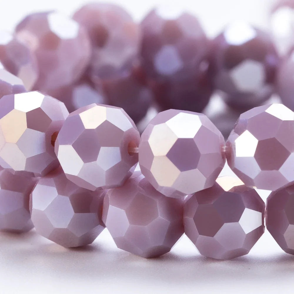 3 4 6 8mm Round Crystal Beads Faceted Colorful Glass Beads Loose Spacer Bead for Jewerly Making Needlework Bracelet Necklace DIY