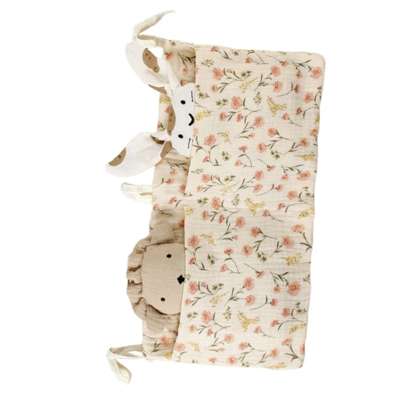 Baby Bedside Storage Bag Cribs Multifunctional Hanging Organizer Pocket for Drool Bibs Toy Diaper Baby Cribs Storage Bag