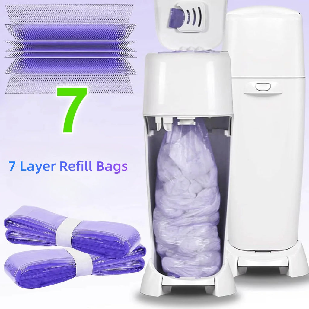 Scented Refill Bags for Tommee Tippee, Diaper Pail Refills for Genie for Angelcare, Nappy Pails Refill Bags for Munchkin