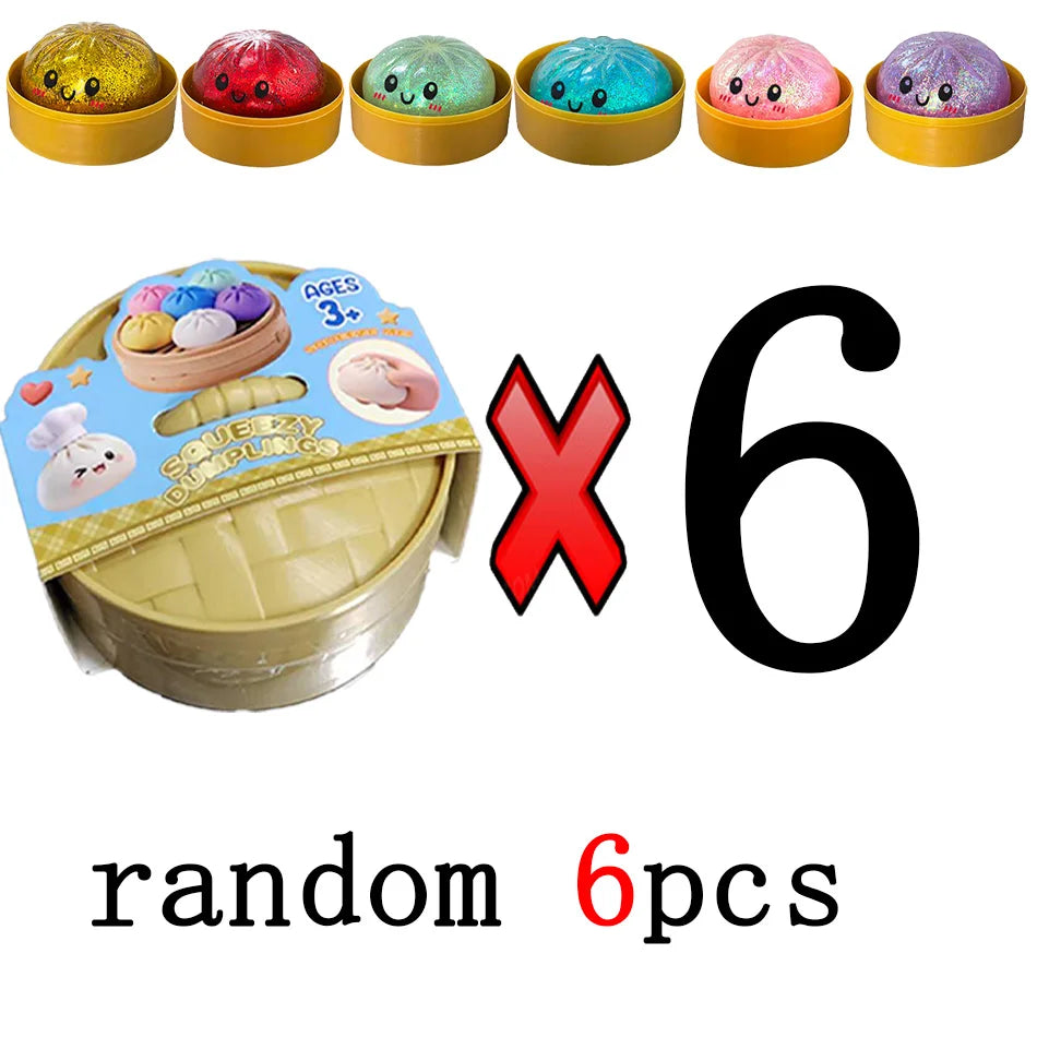 Dumpling Squishy Mysteries Dumplings Stress Relief Fidget Toys Home Office Desk Accessories Party Gift Mystery Dumpling Squishy