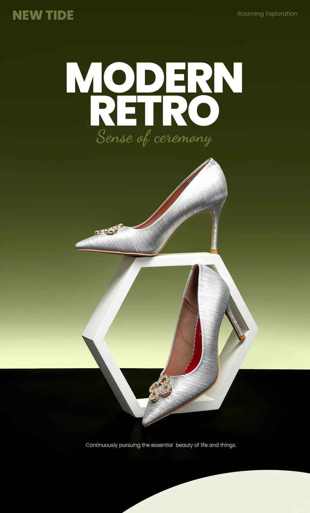 Fashion Classic Luxury Design Women's New High Heels Business Party Basic Metal Decorative High Heels