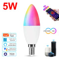 Ampoule LED Tuya Smart WiFi E14 Candel 5W 7W 9W 220V Dimmable RGB Lampe APP Commande Vocale Alexa Google Assistant Décoration Intérieure