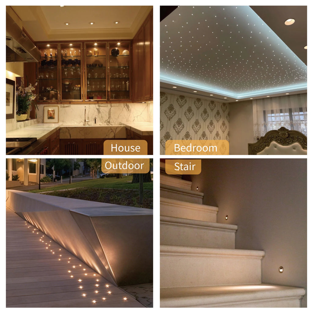 1W Mini Spotlight 12V Downlight Led Spot Dimmable Kitchen Cabinet Spot Lights Recessed Ceiling Light with Remote Control