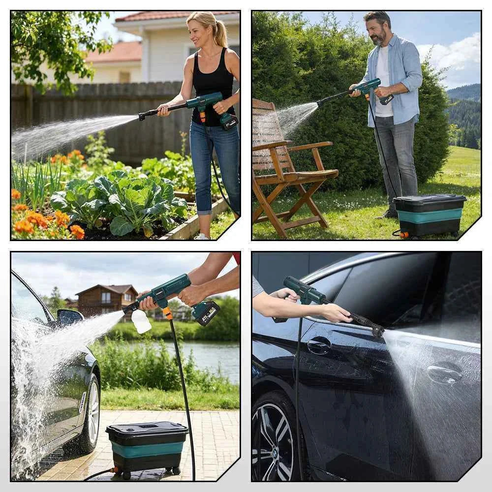YOFIDRA 200Bar Brushless High Pressure Washer Gun Electric Car Washer Garden Watering Gun Cleaning Tools for Makita Battery Pins