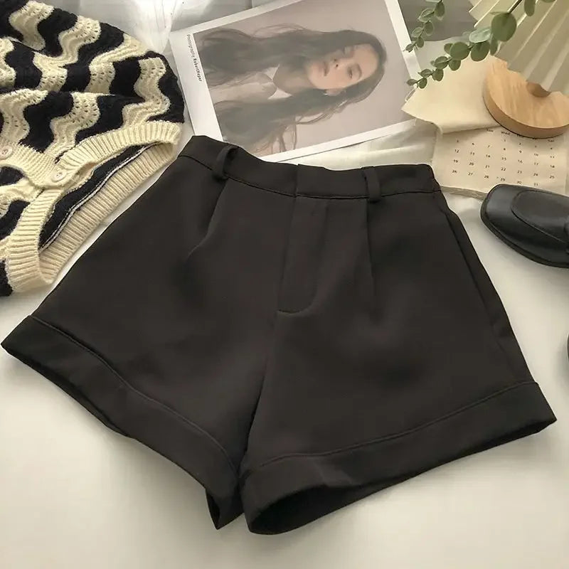Women Shorts All-match Fashion New Arrival Solid Summer Casual Slim High Waist Korean Style Young Comfortable Daily Shopper Fit