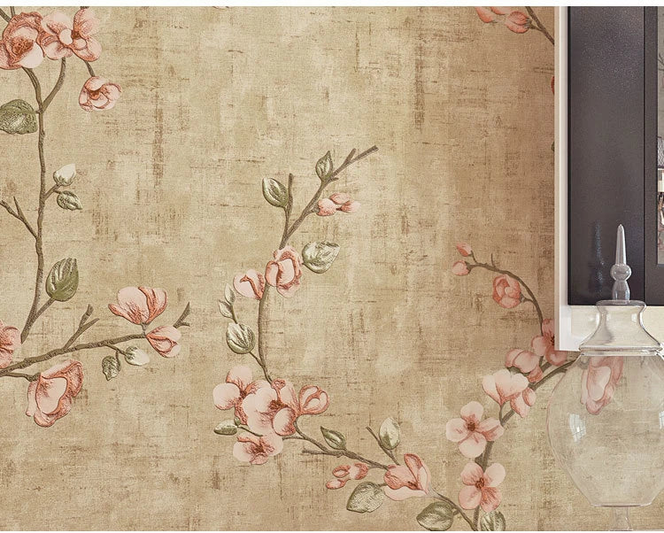 Home Improvement Wall Painting Wallpaper Contact Paper Bedroom Living Room 3D Floral Wall Papers home decor papel de parede