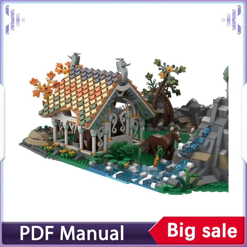 10316 Base for Ancestral Hall MOC Building Blocks Elven Architecture Scene Bricks Kit Display Gifts
