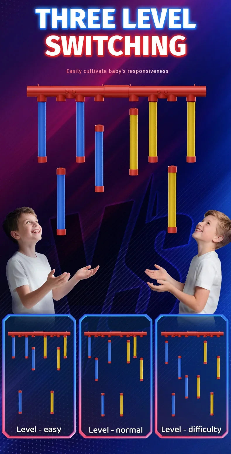 2-Player Challenge Falling Sticks Game for Training Reaction Ability Party Games Educational Parent-Child Interactive Toy Sports
