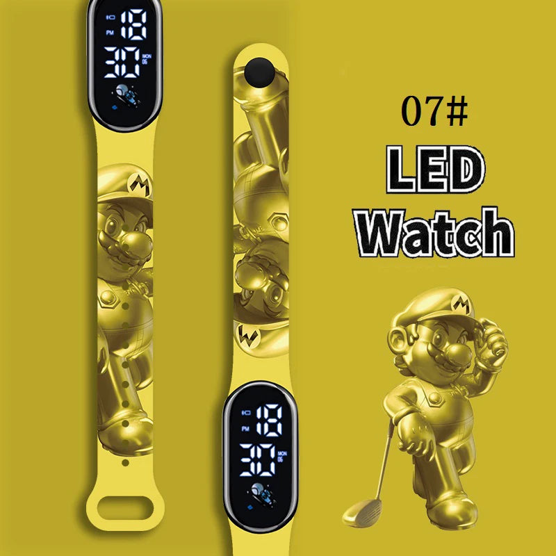 Kids LED Watch Touch Control Digital Watch Silicone Strap Waterproof Sport Wristwatch for Boys Girls Children Birthday Gift