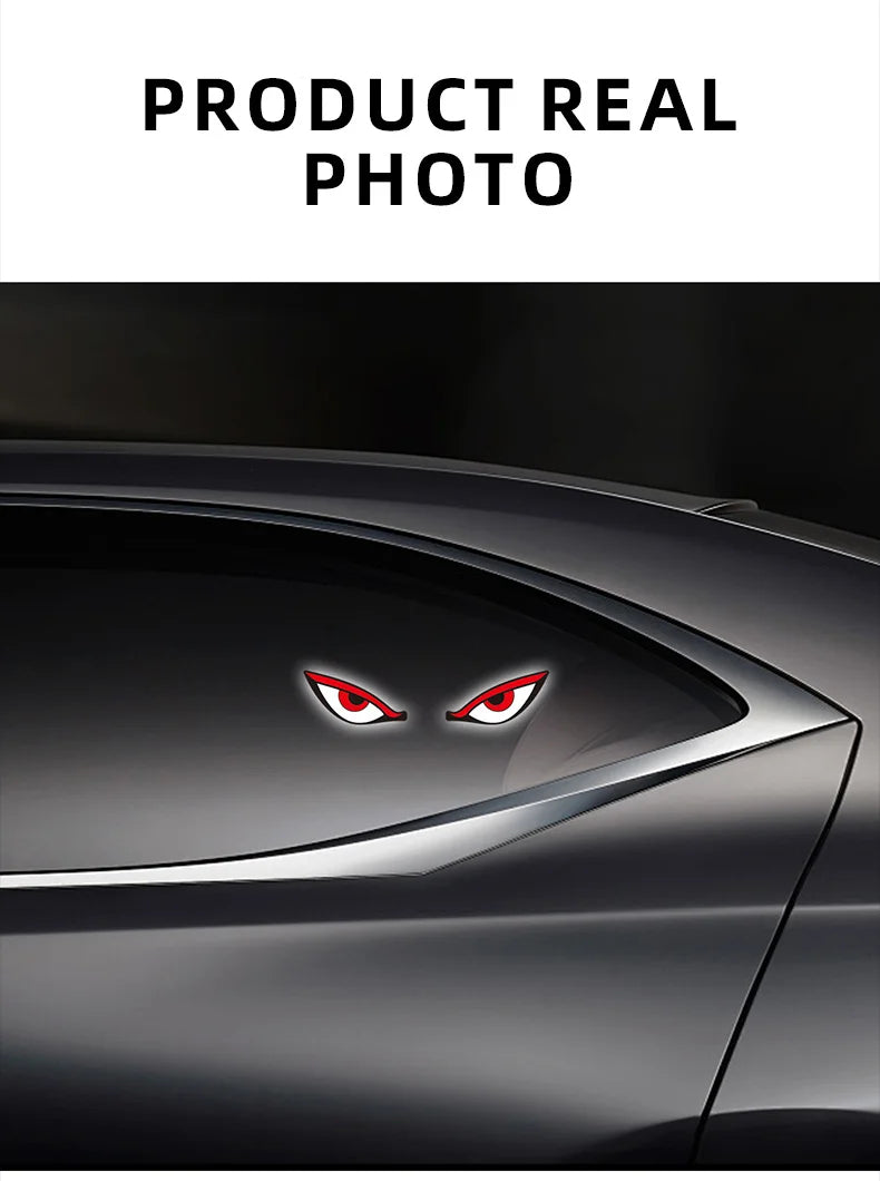 Solar Powered Car Neon Light Wireless Cool DEMON EYE Led Ambient Light Suction Cup USB Rechargeable Atmosphere Breathing Lamp