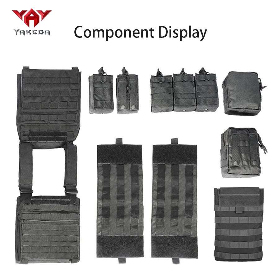 YAKEDA Quick disassembly training vest, detachable and expandable, comfortable, breathable, wear-resistant and tear resistant
