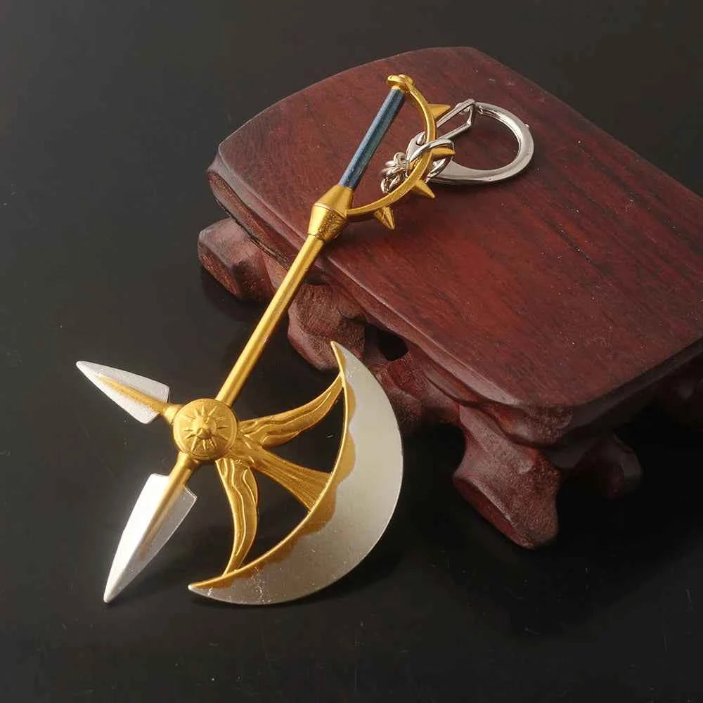 Anime Deadlys Seven Sins Escanor Rhitta Keychain Nanatsu no Taizai Axe Bottle Opener Pendant Keyring for Men women Gift Jewelry