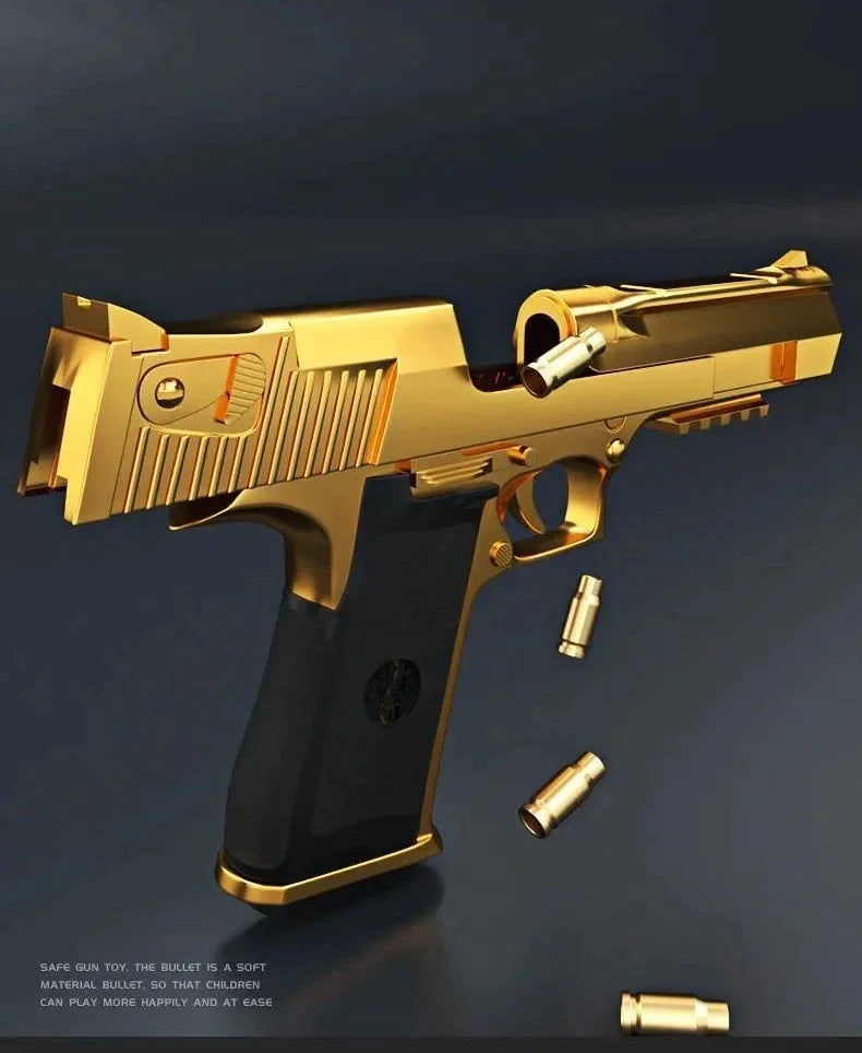 Desert Eagle Toy Gun Shell EjectionAirsoft Pistol Soft Foam Bullet Outdoor CS Weapon for Shooting Game Halloween Birthday Gift