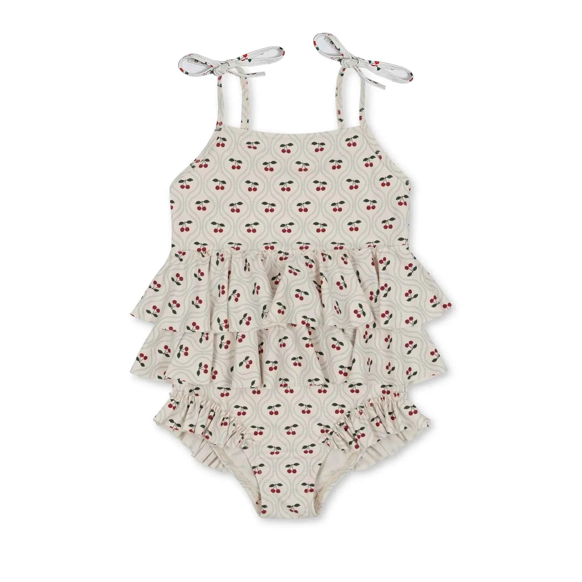 Kids Swimwear for Girl New Summer Baby Girls Cute Cherry Floral Swimsuit Set Long Sleeves/Sling Sunscreen Swimsuit Bikini H503