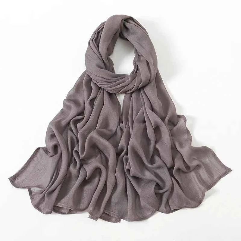 New Muslim Hijabs for Women Scarf Thin Plain Shawls Femme Musulman Soft Viscose Rayon Headscarf Islamic Turban Headband 190x85cm