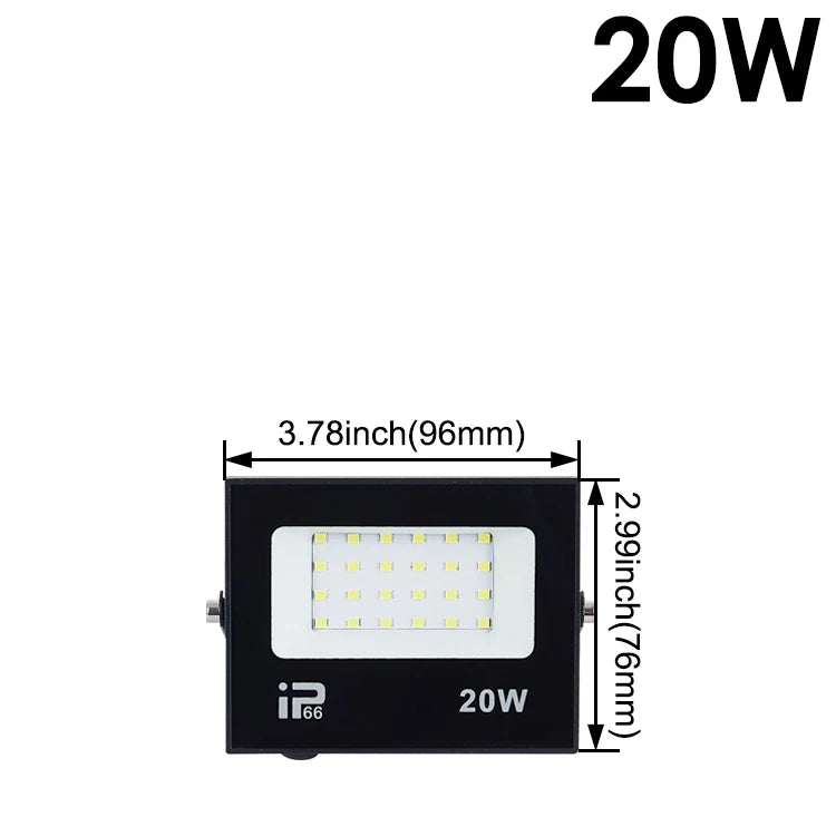LED Flood Light Spotlight AC220V 100W 200W IP66 Waterproof LED Black Shell Garden Street Gate Wall Floodlights
