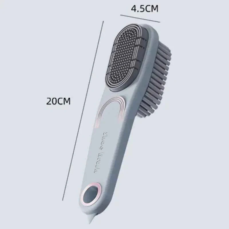 Double-sided Rubber Shoe Brush Soft Bristles Clothes Shoe Brushes Care Specialized Brush Waterproof Dirt Removal Cleaning Tool
