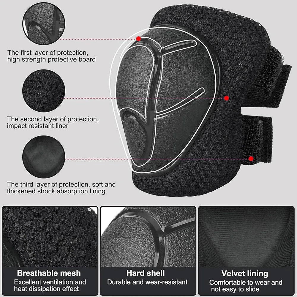 Kids/Youth Knee Pads and Elbow Pads Set with Wrist Guards for 4-16 Years Skateboard Roller Skating Skiing Rollerblading Cycling