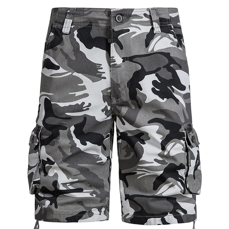 Tactical Cargo Shorts Men Camo Joggers Shorts Casual Outdoor Sports Half Pants Pocket Cotton Breathable Cargo Shorts