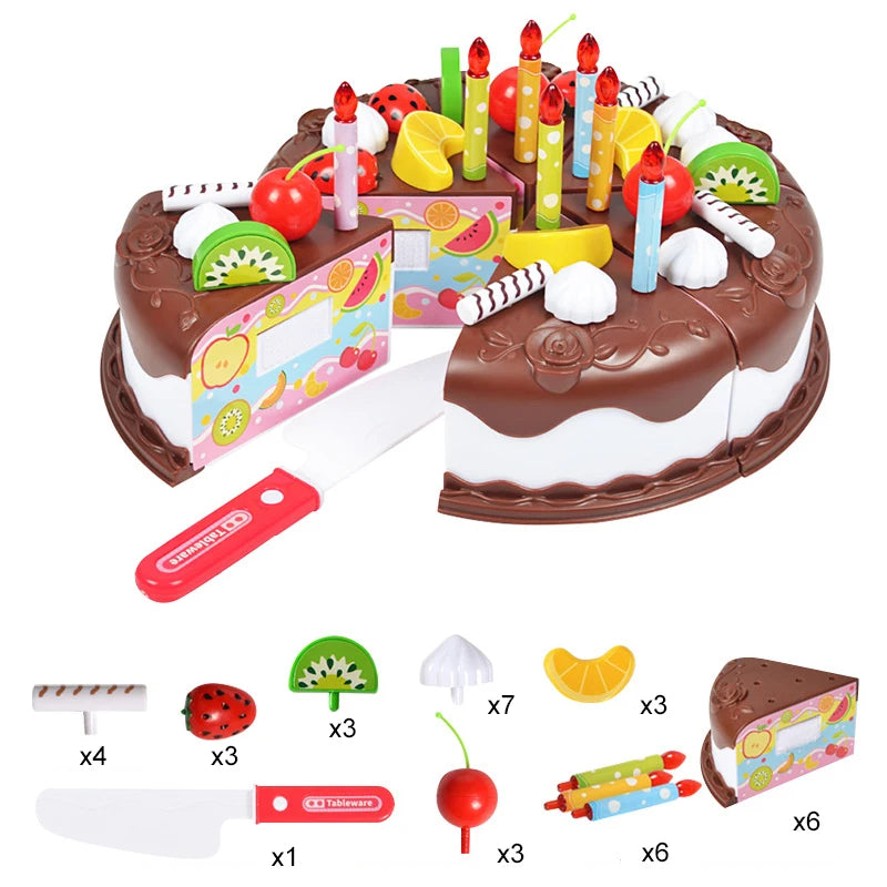 Children Pretend Goodies Play Simulated Kitchen Toys Plastic Cutting Food Kids Toy Object Cognition Boys Girl Birthday Gifts TMZ