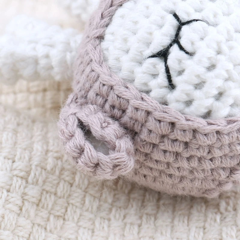 Crochet Animal Baby Pacifier Clip Accessories Handmade Knitted Bunny Teether Beads Newborn Nipple Clip Dummy Soother Holder Toy