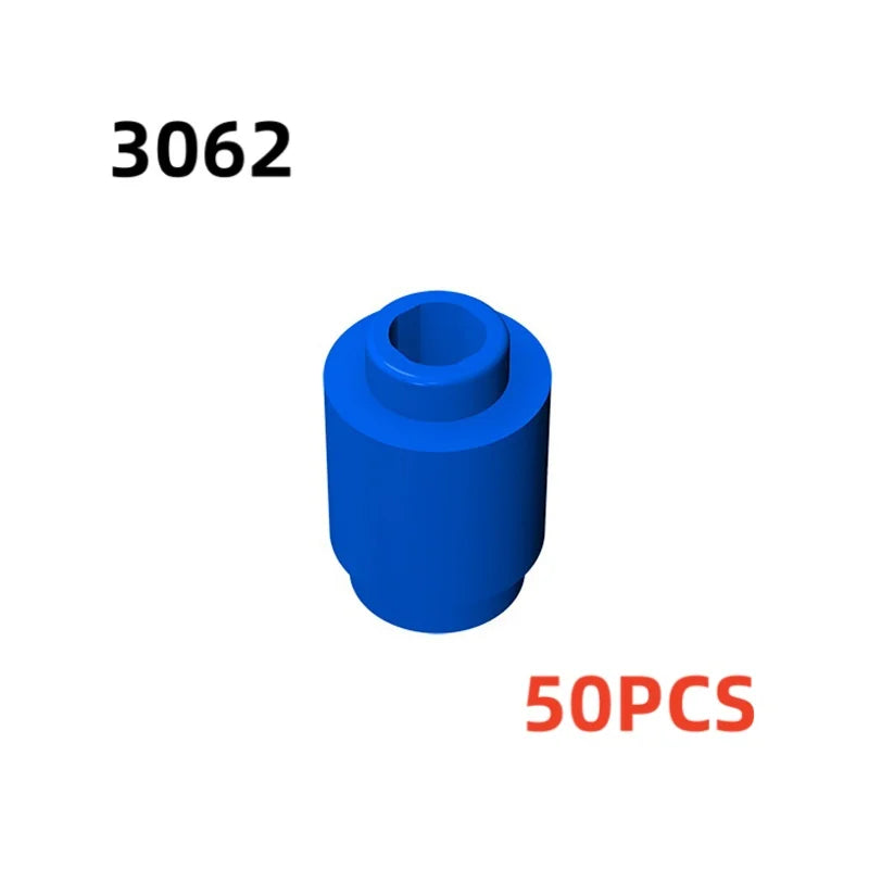50PCS 3062b 30068 35390 3062 Accessories 1x1 Cylindrical Brick DIY Buildings Blocks Educational Toys City Toy