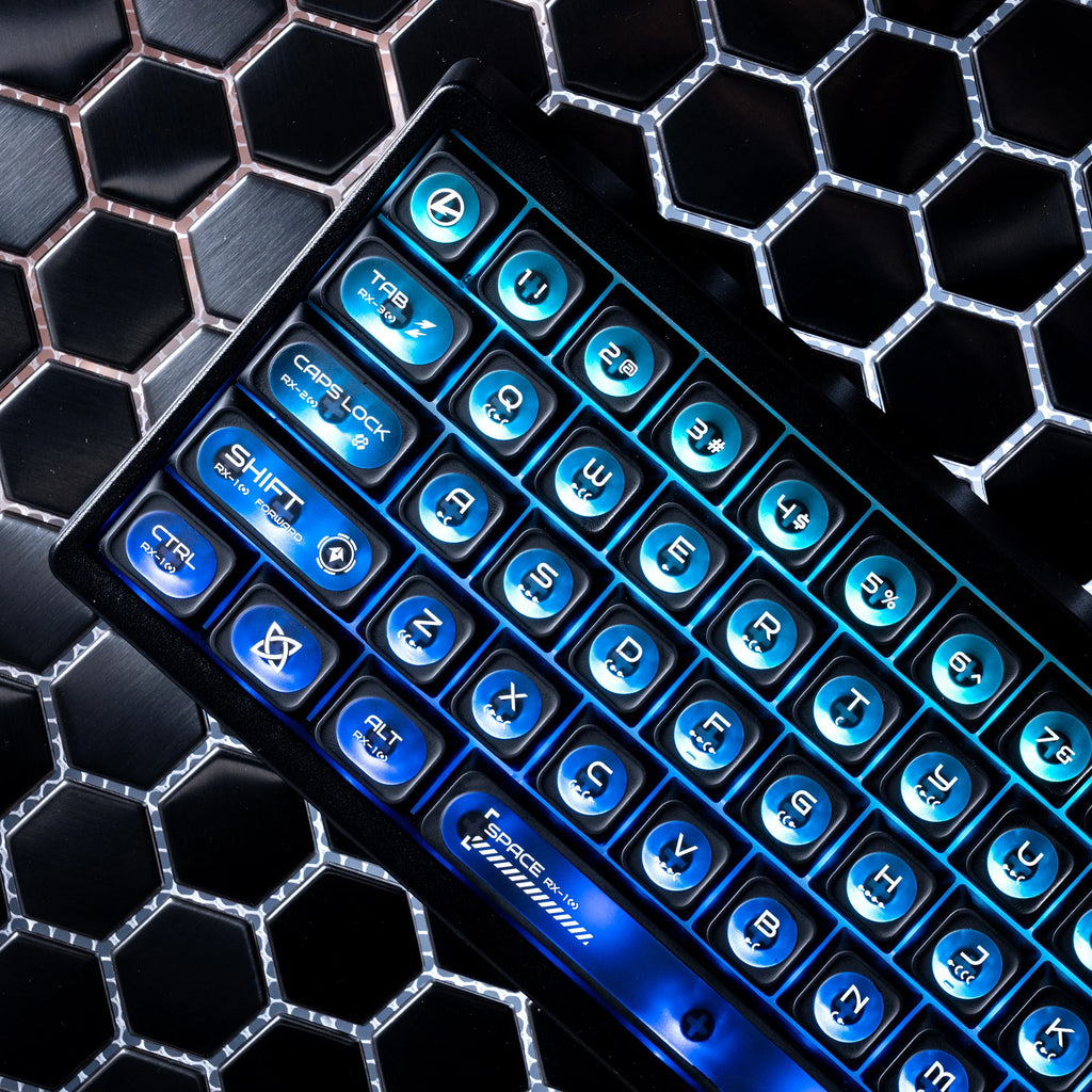 XVX White Shine Through Cats eye MAX Profile Dye-Sub PBT Keycap Set 136-Key