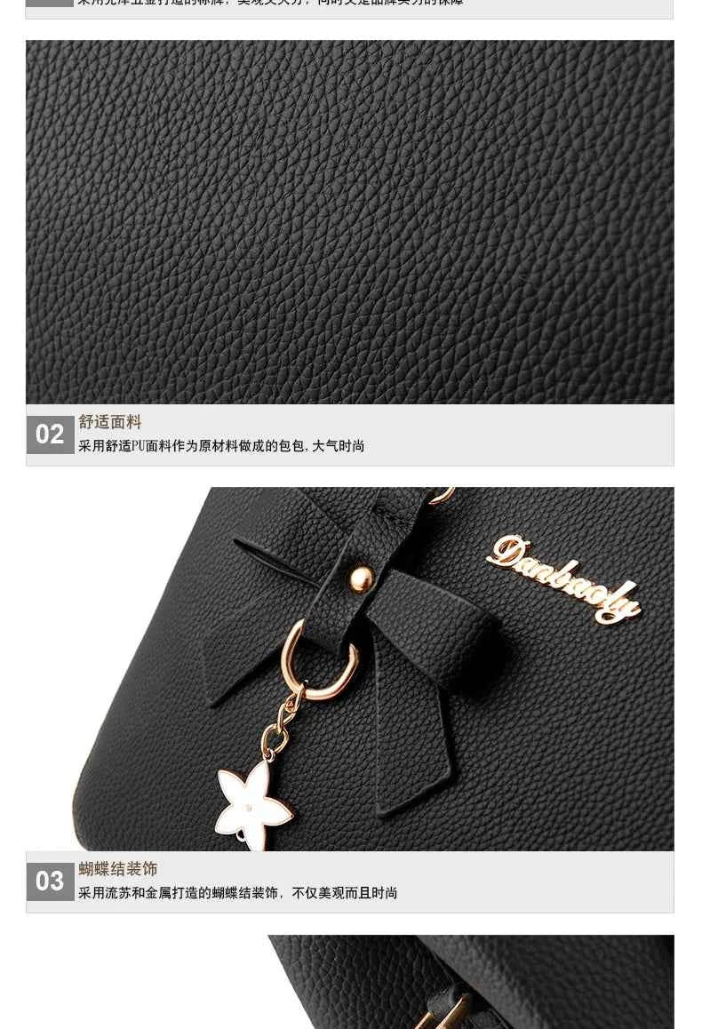 Yogodlns Elegant Women Messenger Bags with flower pendant Office Ladies Totes Pure Leather Handbag for female Crossbody Shoulder