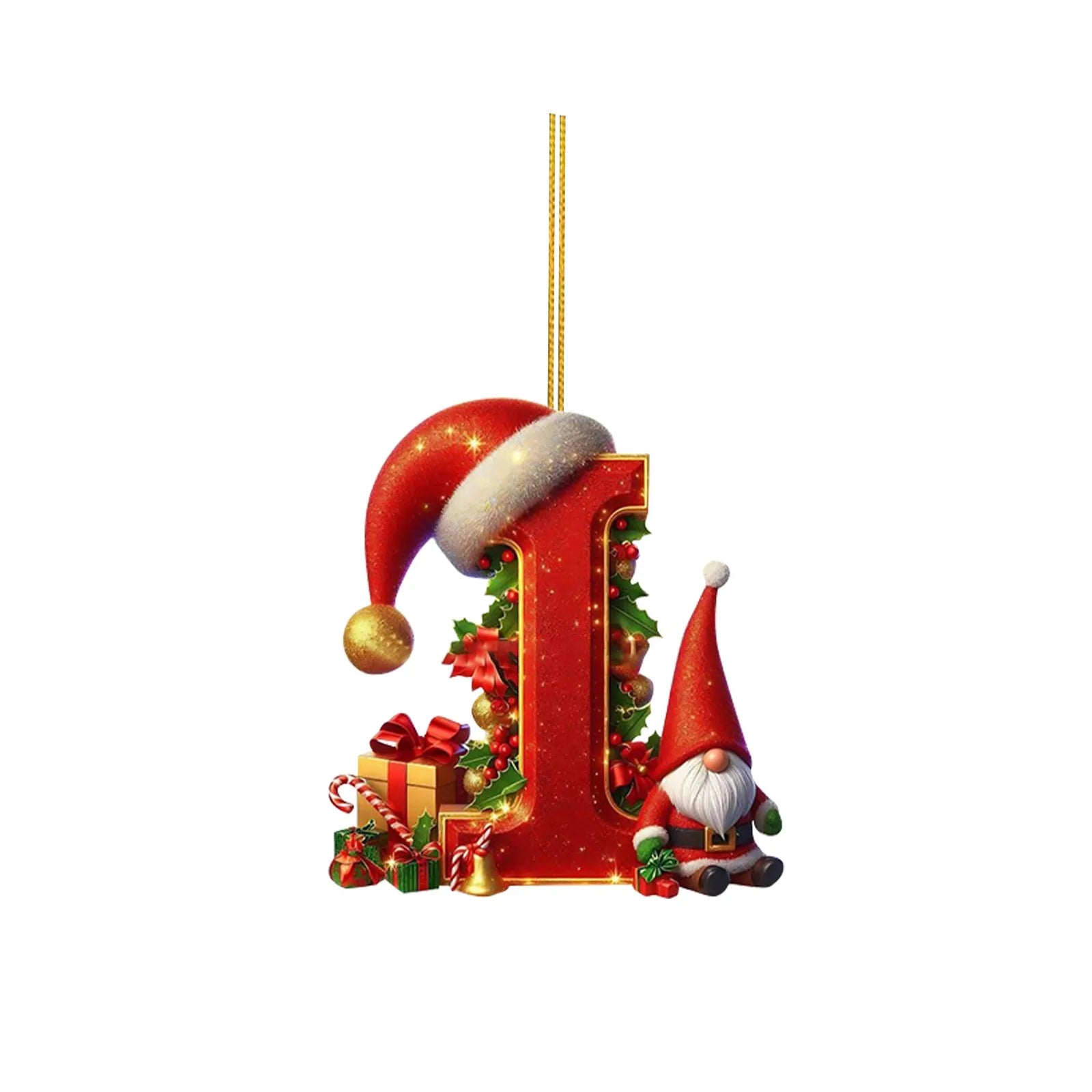 2D Home Decorations Ornaments 26 Letter Pendant For Christmas Tree Decor Christmas Ornaments Acrylic Flat Christmas Tree