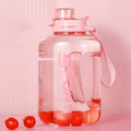1.2L/1.7L Large Capacity Ton Bucket Water Bottle Large Belly Cup Fitness Sports Water Bottle Portable Plastic Space Cup