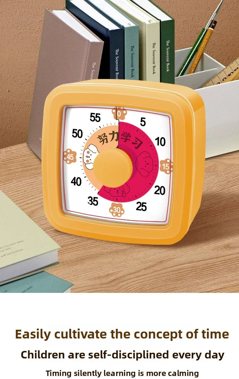 Kids Children Reminder Time Management Tool Visual Timer Night Light Ultra Silent Alarm Clock 60 Minutes Countdown Timer Digital
