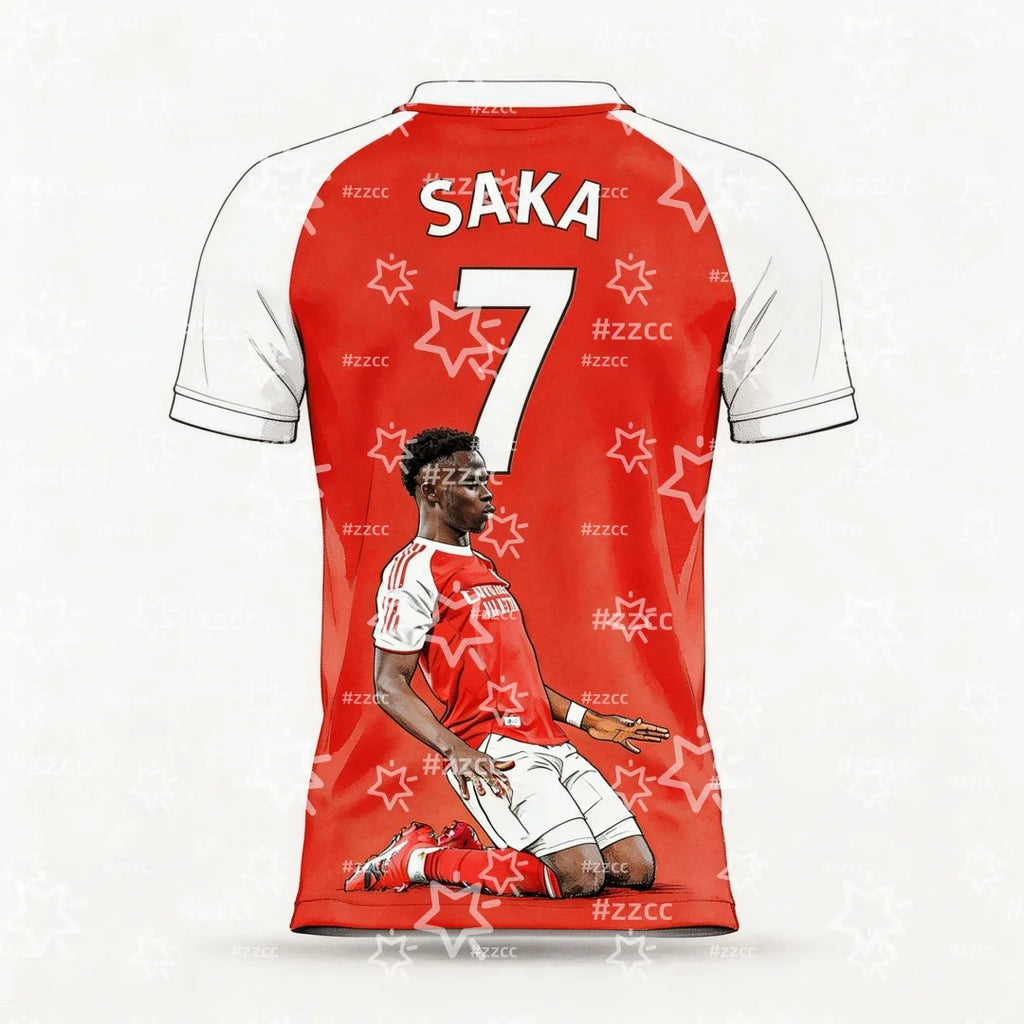 2026 Bukayo Saka England Team Football Jersey Match & Training Kit Summer Sports Men's T-Shirt Kid's Clothing Tee Y2k Woman