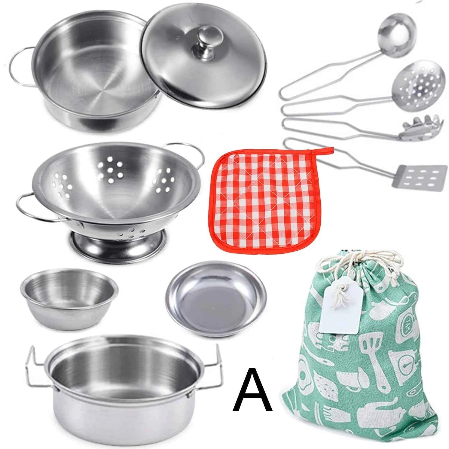 Kitchen Set Pretend Play Simulated Kitchen Toy Children Role Playset Cooking Set Educational Gift for Girls Boy