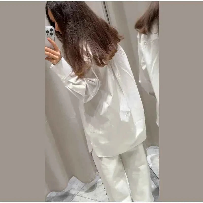Fashion Lapel Long Sleeve Shirts & Blouses For Women Autumn Weave Drawstring Blouse Lady Holiday Street Chic Tops Ropa De Mujer
