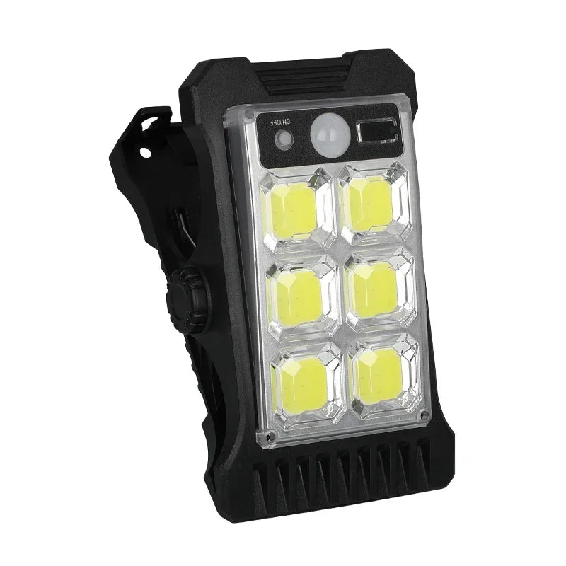 LED Solar Garden Lights Outdoor Solar Clip Light Motion Sensor Camping Lamp with 3 Mode Waterproof Fence Street Landscape