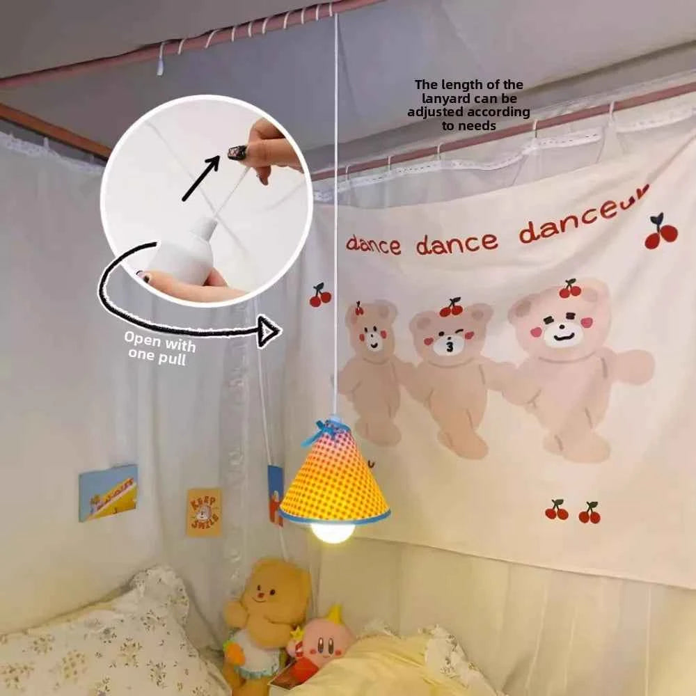 Wall-Mounted Night Light Hanging Bedside Lamp&Desk Light Essential Dorm Accessory for College Students' Upper Bunk Bed&Bedroom