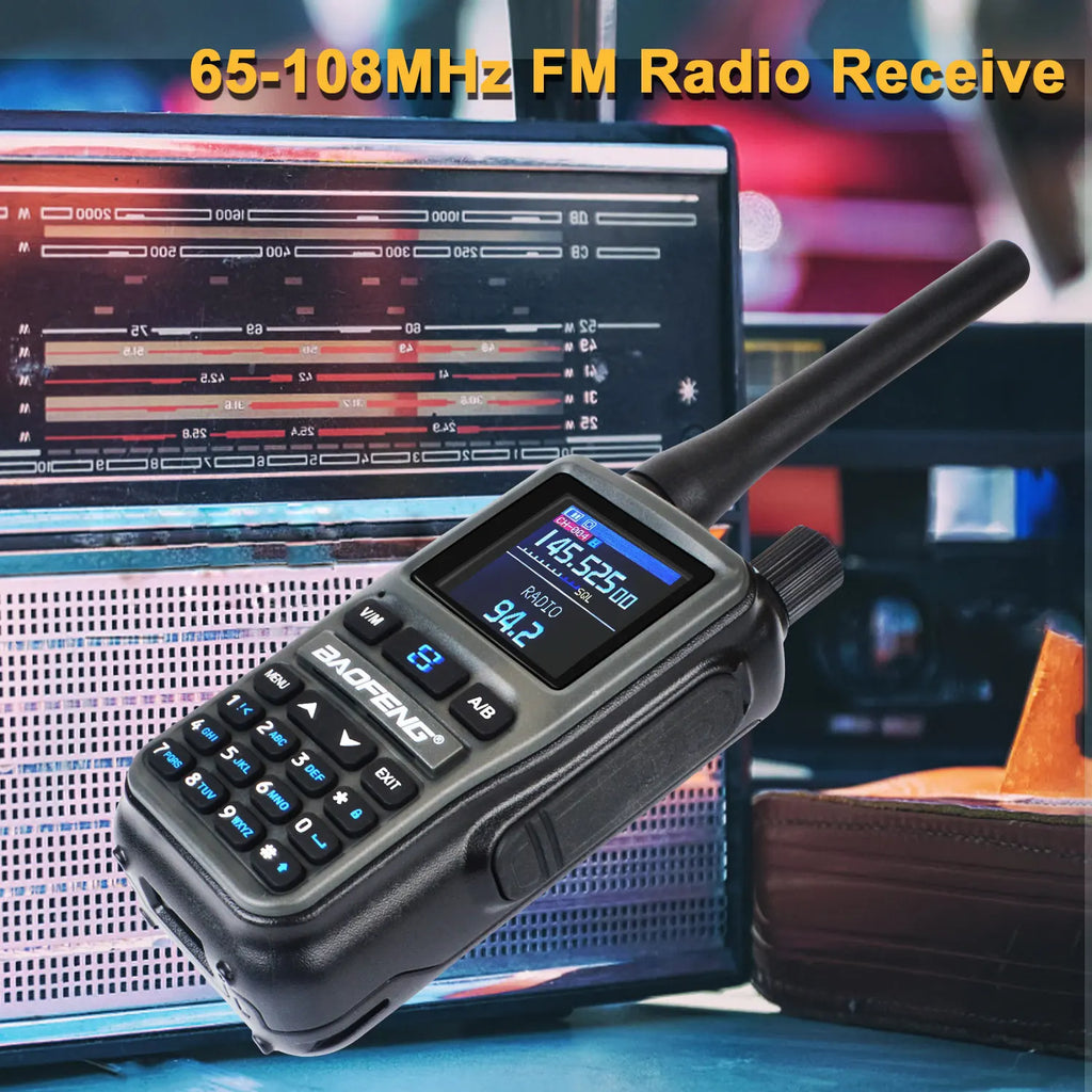 2PCS/Pack Baofeng UV-5R Mini Dual Band Dual PTT Walkie Talkie 5RMINI Air Band Rx 5W Compact  VOX FM Amateur Radio Type-C Charge