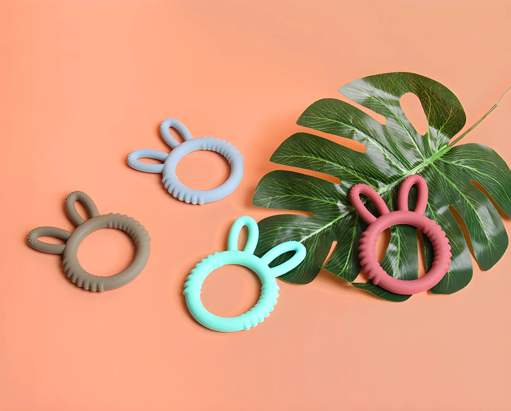 Baby Silicone Teether Bunny Baby Pacifier Bite Happy Children Teething Toys Maternity & Baby Products