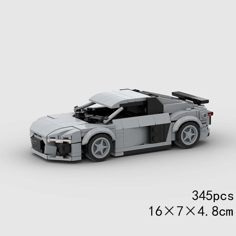 MOC Car Speed RX7 AE86 Chiron R8 Creative Racing Vehicle Model Building Block Super Race brick City Rally Sport Toy Technical