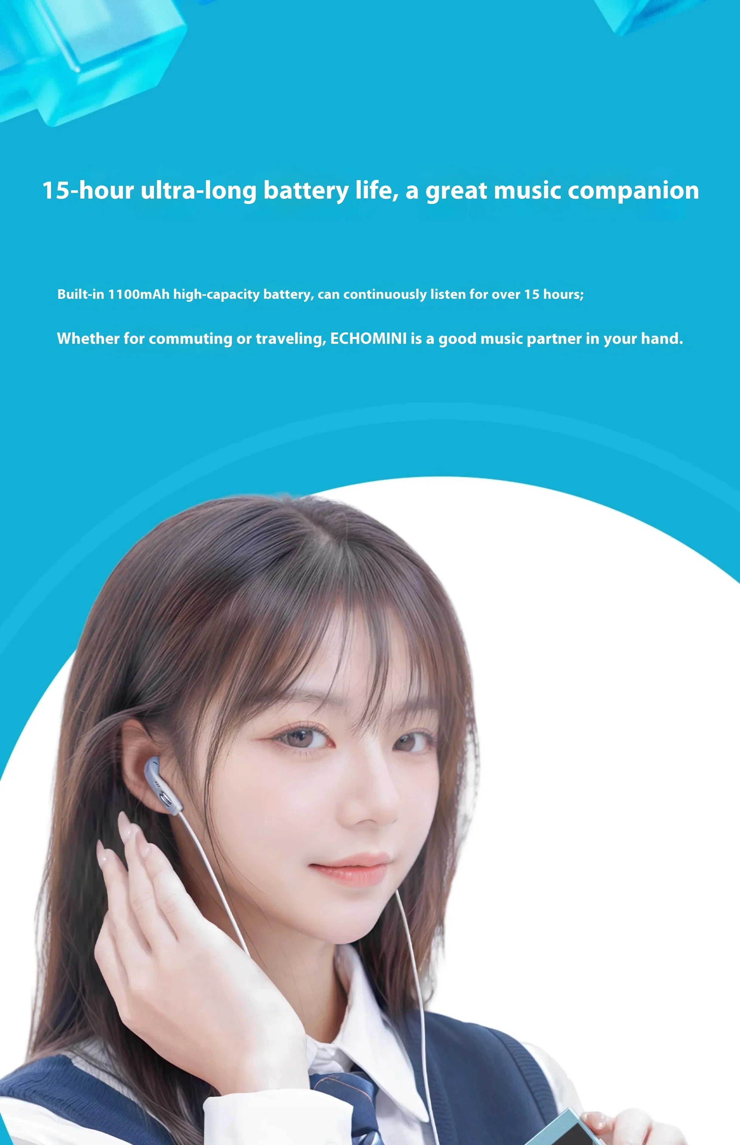 Fiio Snowsky Echo Mini Wireless Bluetooth MP3 Player 8GB Retro Portable Walkman Custom Support DSD Music Gift