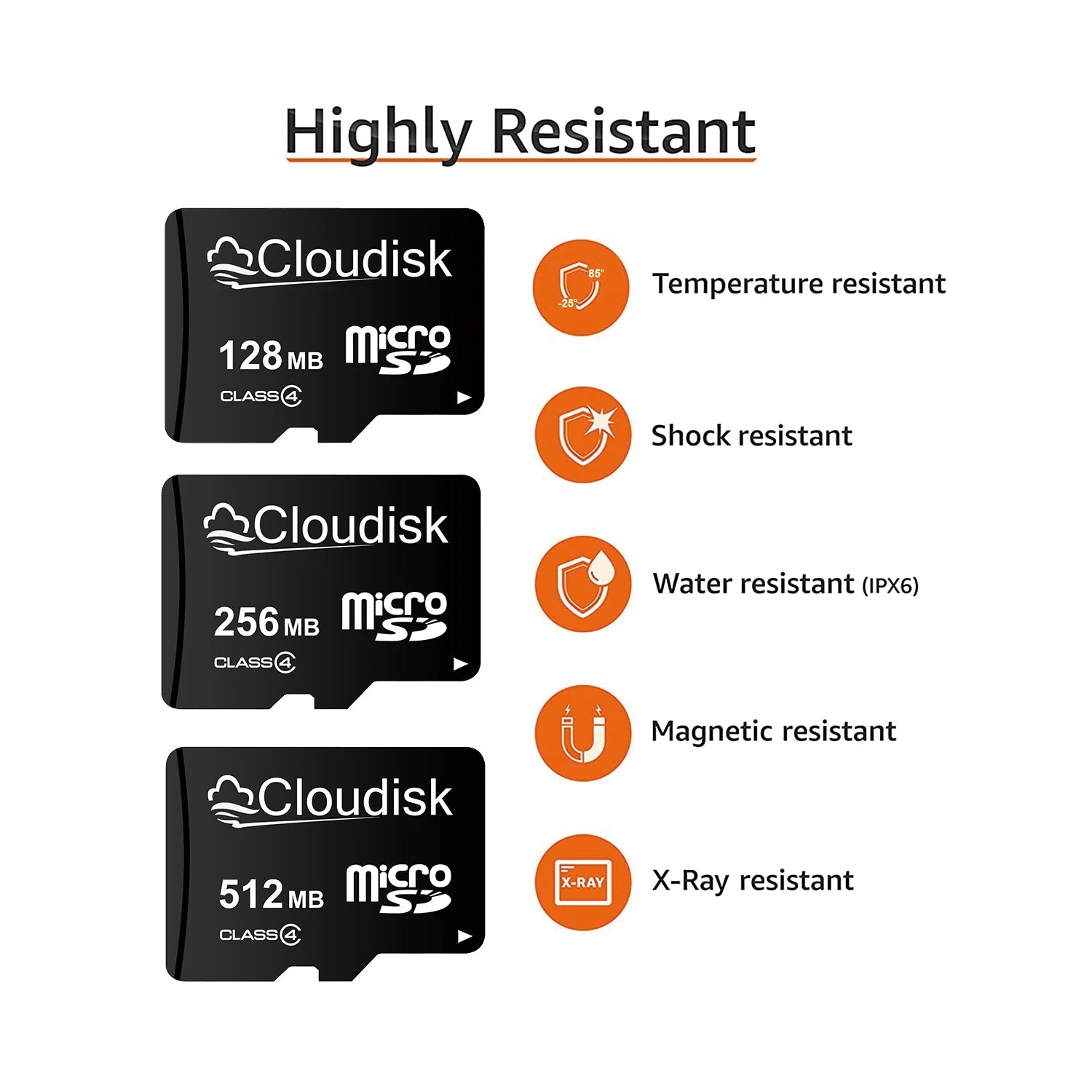 Cloudisk Small Capacity Micro SD Card 128MB 256MB 512MB (512MB=0.5GB) C4 Memory Card for MP3 Photos Small Files Only