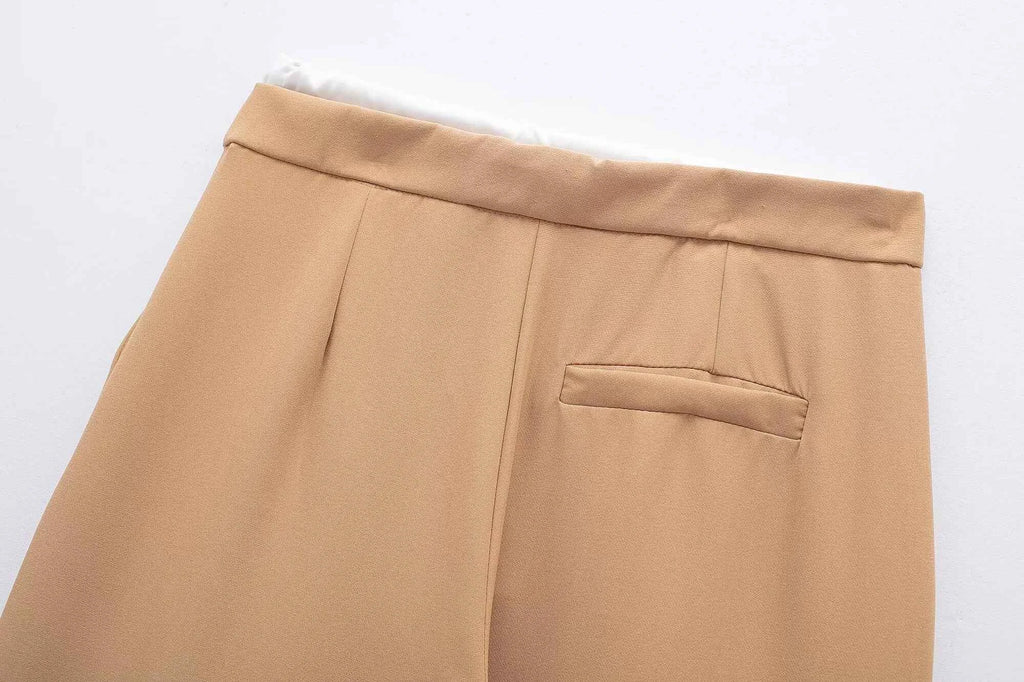 MUJER 2025 Wide Leg Pants for Women High Waist Baggy Pants Woman Summer Pleated Loose Pants Women Streetwear Tied Woman Trousers
