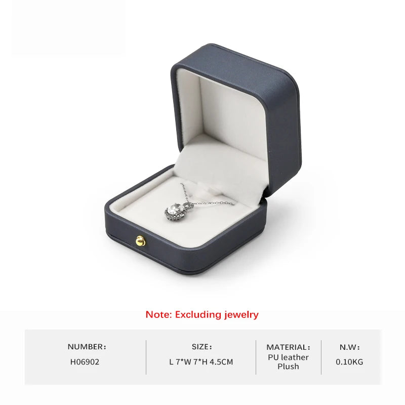Oirlv Jewelry Ring Box Leather Earring Necklace Pendant Gifts Display Box For Proposal Engagement Wedding Case Jewelry Organizer