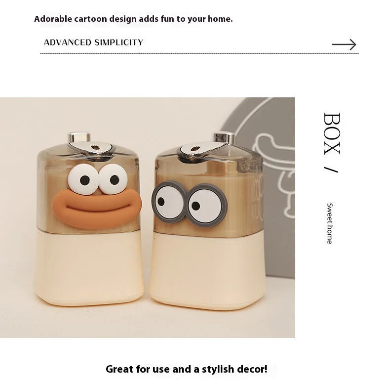 The creative toothpick box automatically pops out a new portable cartoon toothpick holder for both home and commercial use