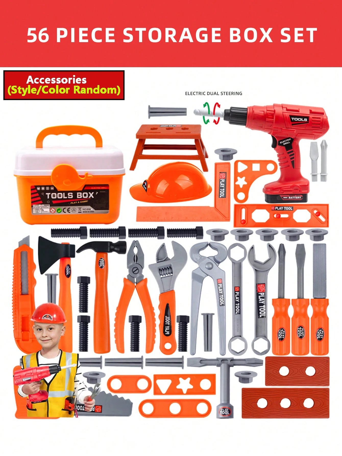 Kids Pretend Tool Kit Educational Toys Simulation Repair Tools Toys Drill Game Learning Engineering Puzzle Toys Gifts for Boys