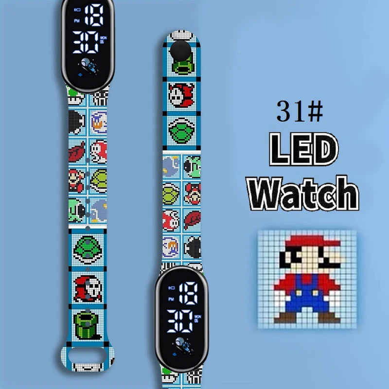 Kids LED Watch Touch Control Digital Watch Silicone Strap Waterproof Sport Wristwatch for Boys Girls Children Birthday Gift