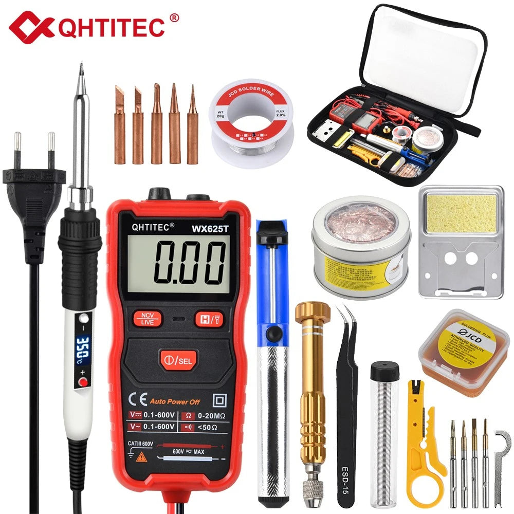 JCD Electric Soldering iron 80W 220V LCD Digital Display Adjustable temperature multimeter soldering iron kit Welding solder908S