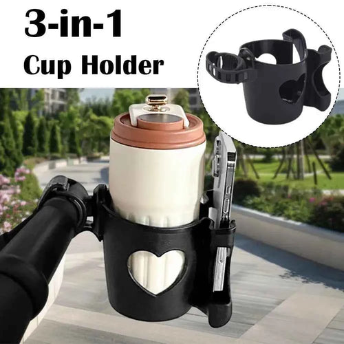 2-in-1 Baby Stroller Cup Holder Phone Holder Multifunctional Universal Infant Bottle Holder Stroller Accessories Cup Holder