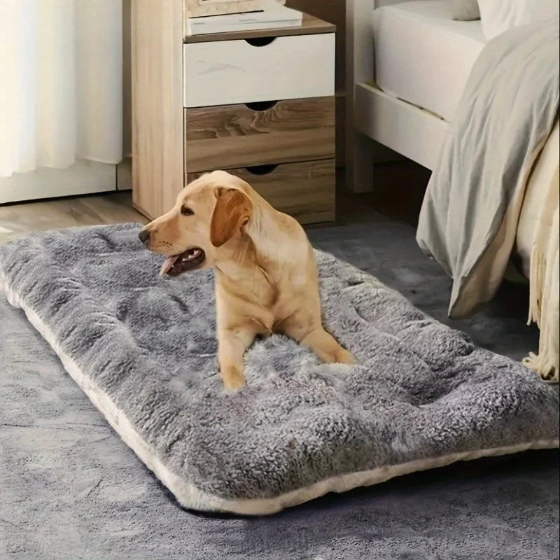 120*60cm Large Plush Dog Bed Sofa Thickened Super Soft Polyester Pet Mat Dog Crate Mat Bed For Small Medium Large Dog Bed