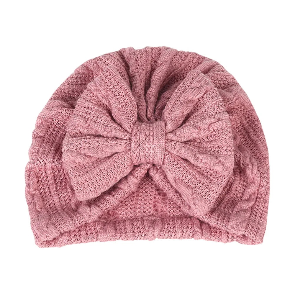 New Baby Hat For Newborn Infant Bows Turban Cap Autumn Winter Soft Baby Girl Bonnet Beanie Headwraps
